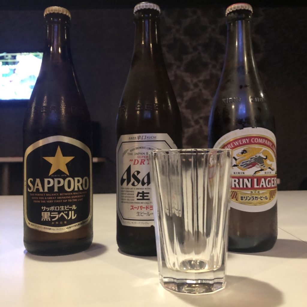 瓶ビールは3銘柄を用意！嬉し～！