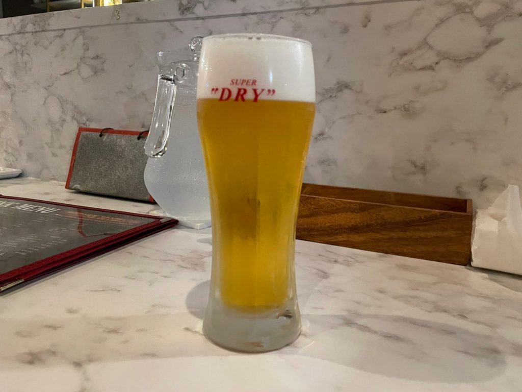 生ビールはアサヒスーパードライ