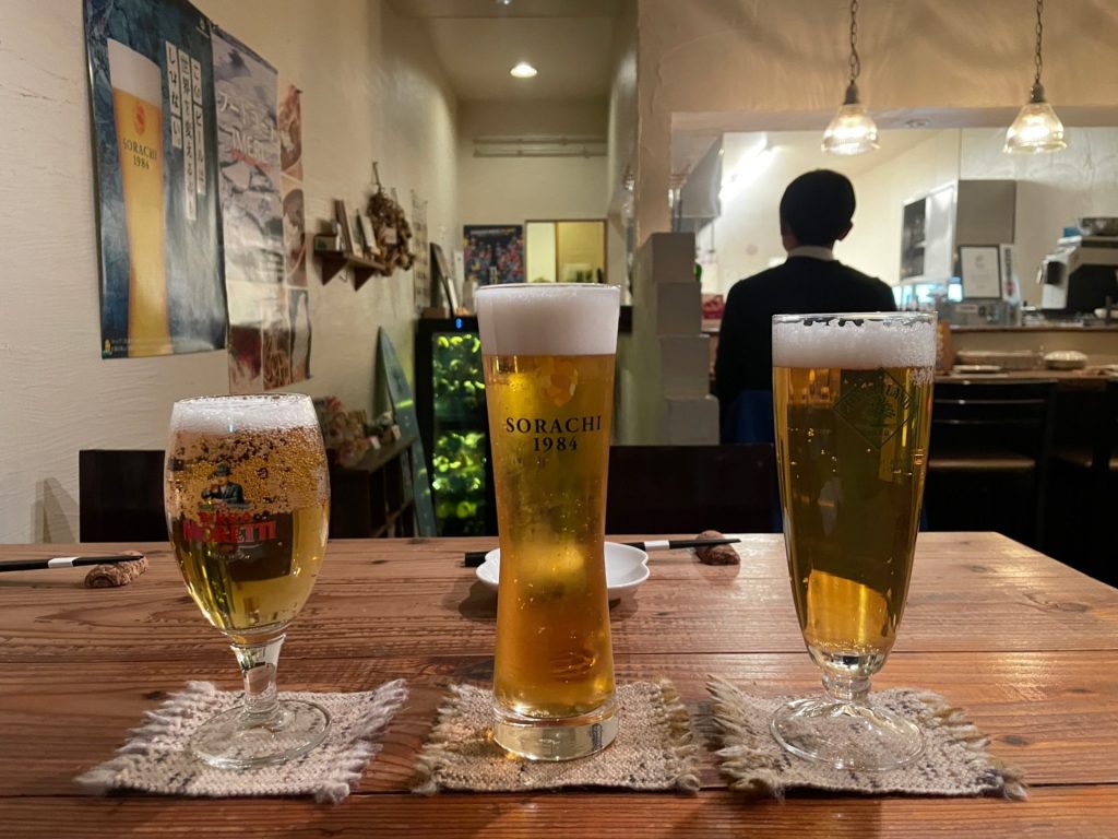 ビールはイタリア産を含め全3種類！