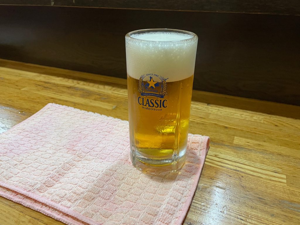 「生ビール」450円というビックリ価格