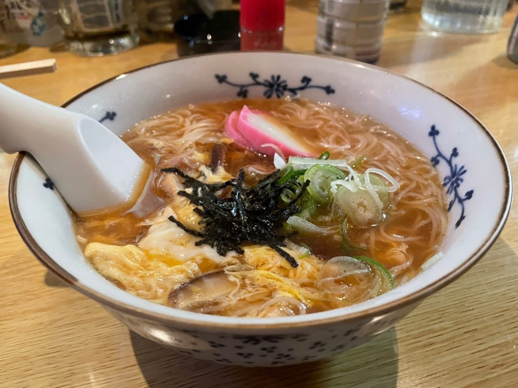 卵と出汁が絡まってやわうま「とりとじそうめん」（※移転前）