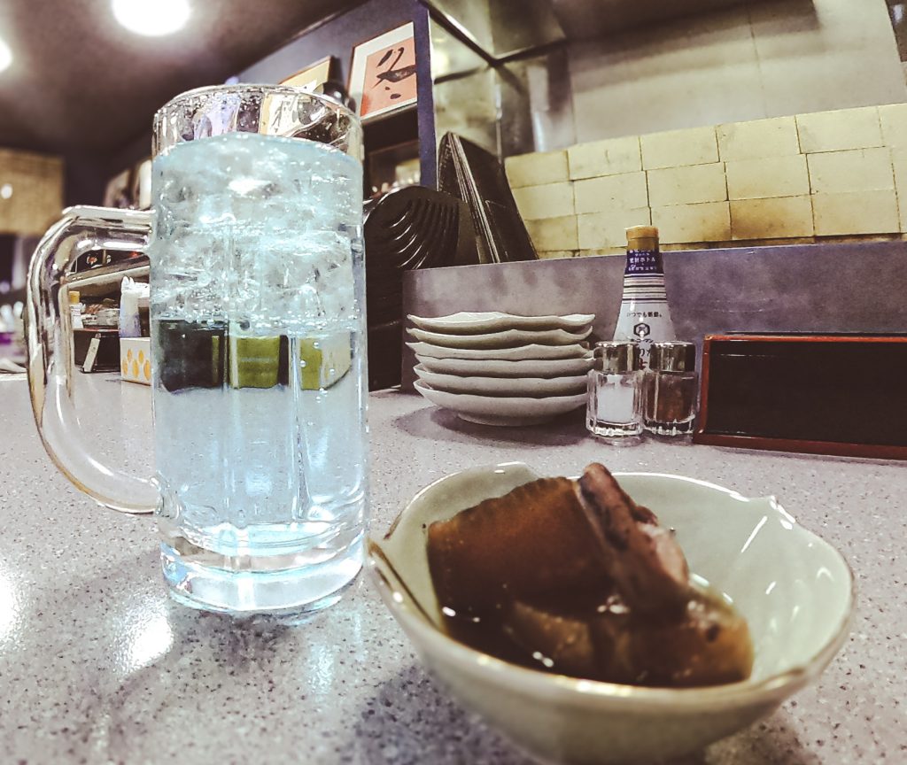 流氷塩レモンサワーと2日煮込んだお通し‼