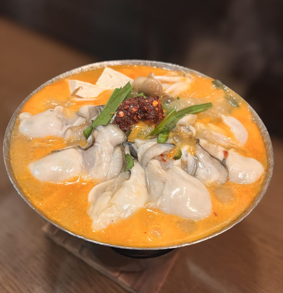 冬季限定!! カキチゲ鍋 冬にしか味わえない絶品!!