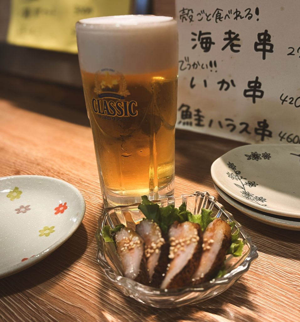 サッポロクラシック生!お通しは格安なのに絶品!
サワーも15種類以上‼