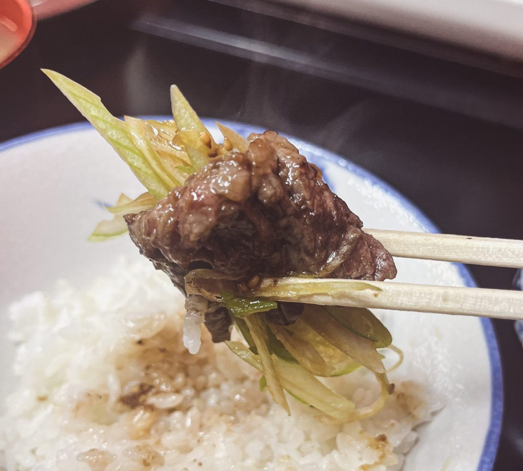 ネギを挟んで更にバウンド